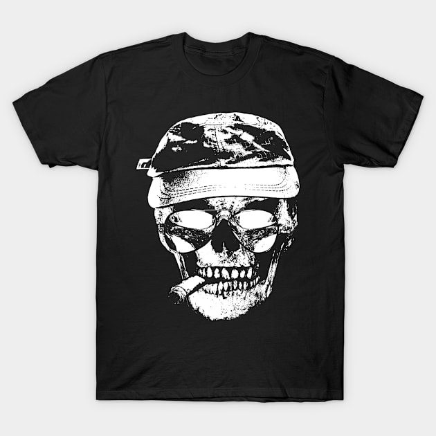 Skull with Attitude... and a cap! T-Shirt by GeoffMorton